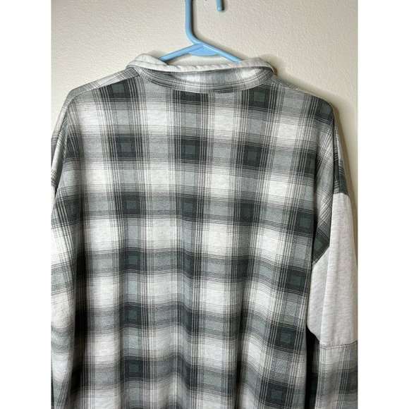 San Francisco The Place To Be 1994 Sweater Gray Plaid 1/4 Zip Size XXL Grey - Picture 12 of 14